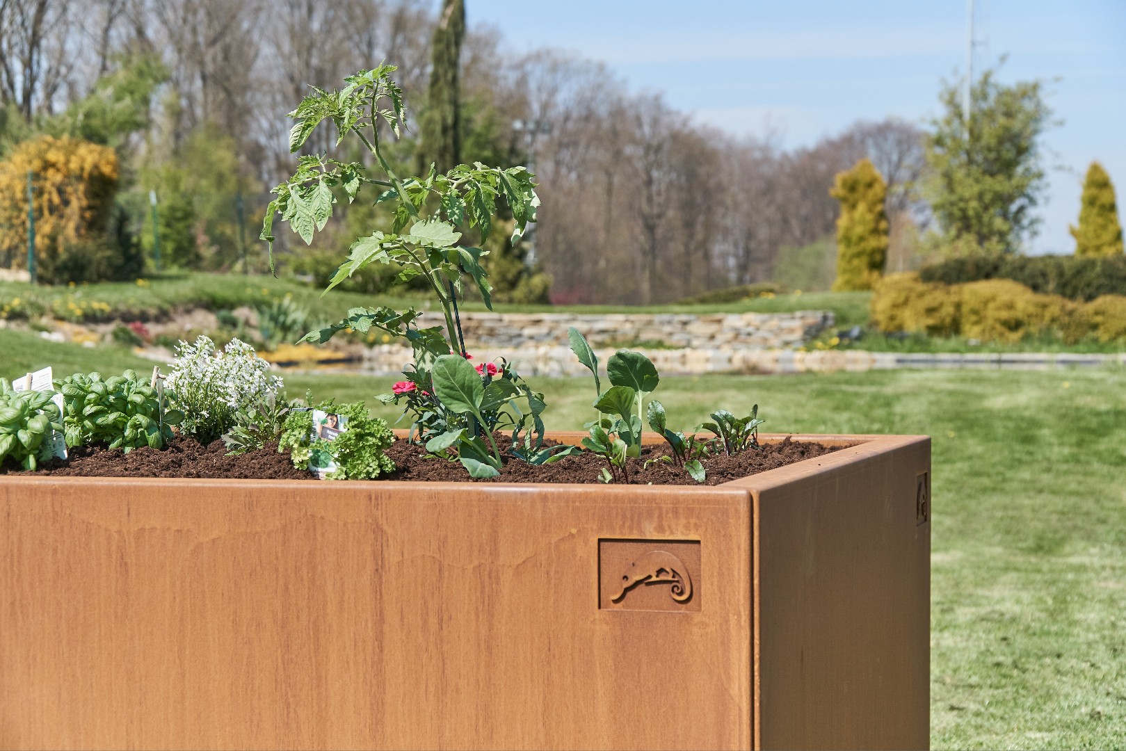 bac potager bac de culture jardinière corten